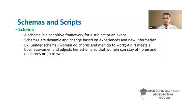 Schemas and Scripts for Cognition