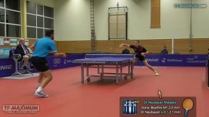 LUKA MLADENOVIC - antispin technique slowmotion, with DR NEUBAUER A-B-S 2.1 mm on Matador