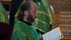 Архидиакон Роман Поликопа. Чтение Апостола в Святогорской Лавре.