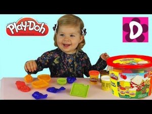 ✿ Набор Пластилина Плей До Мини Ведерко Пикник Распаковка Play Doh Picnic Bucket Playset unboxing