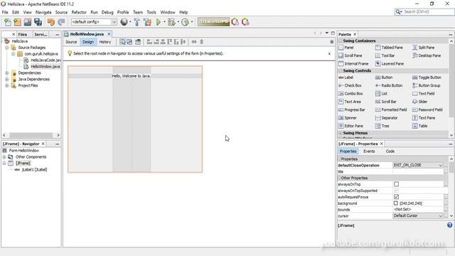 Create Java Swing GUI Program in Apache Netbeans IDE (Sinhala / සිංහල) смотреть онлайн