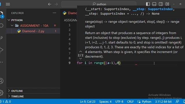Diamond - 2 | Assignment - 10A | Python | CCBP 4.0 | Newly Added Question