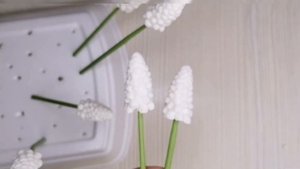 DIY Мускари из холодного фарфора. Muscari made of cold porcelain.