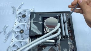 Thermalright Frozen Notte 360 White ARGB Liquid Cooler unbox install test