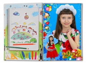 Выпускной альбом для детского сада с мультифорами   Пазлы-элит  в альбоме 5 фотографий.