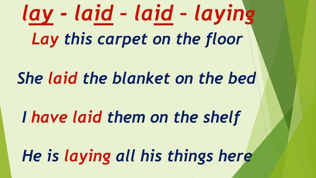 L149. Lie  / Lay  / Lie - Лежать / Класть / Лгать. Различия / Особенности употребления.