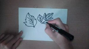 Листья розы рисунок   -   How to draw a rose leaf - 如何画玫瑰叶 Как нарисовать милые рисунки
