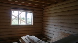 УТЕПЛЕНИЕ КРЫШИ ПОСКАТАМ ИЗНУТРИ, ПОДШИВ СВЕСОВ И ФРОНТОНОВ САФИТОМ, РУБЛЕННЫЙ ДОМ