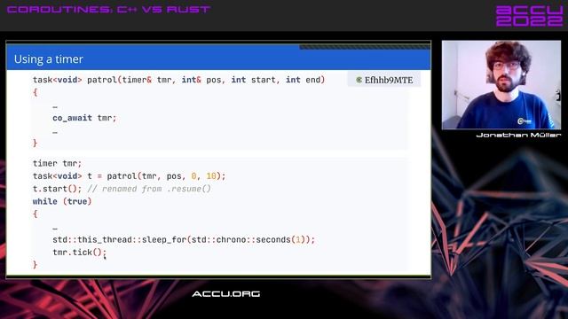 Coroutines: C++ vs Rust - Jonathan Müller - ACCU 2022 смотреть онлайн