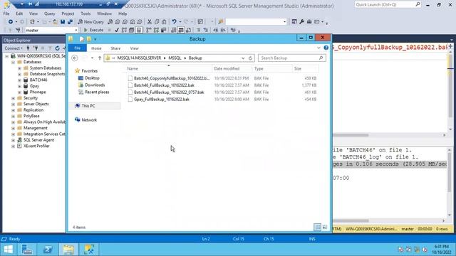 Sql DBA Batch 46 Class 16 Copy Only and Tail Log Backups смотреть онлайн