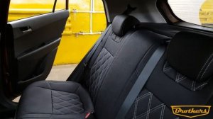 Авточехлы для Хендай Крета серии "Dakota" с ромбами