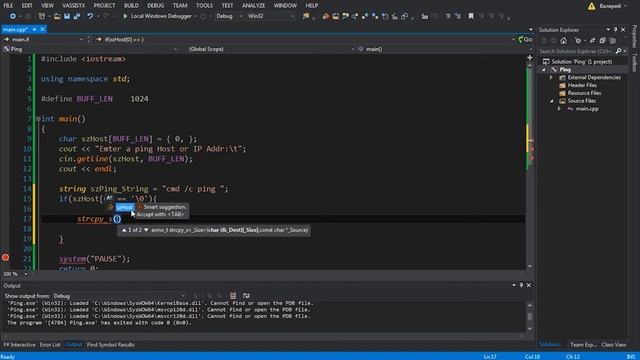C++ Ping