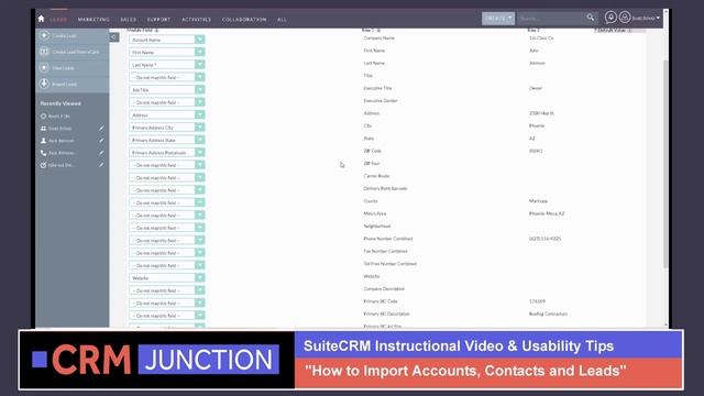 SuiteCRM How to Import Accounts, Contacts and Leads смотреть онлайн