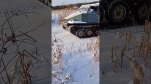 Самодельный гусеничный вездеход. По льду