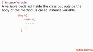 Types of Variables in java, Difference between Instance, Static and Local Variables