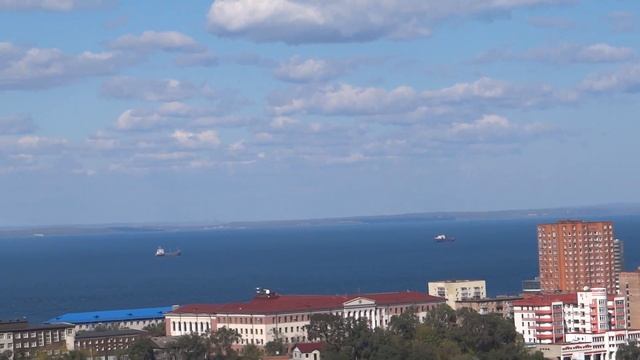 Эгершельд, Русский остров, панорама на мост, Владивосток,