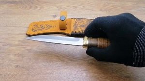 Нож "Лазутчик" из стали 65Х13 с гравировкой.