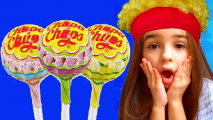 Giant Chupa Chups Lollipops Candy Funny Story for kids