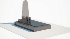 Разработка 3D-модели ритуального памятника из гранита и мрамора на могилу