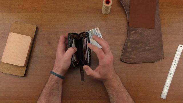 Кошелёк Мини Zip из Натуральной Кожи! Ручная Работа! Handmade! Обзор Изделия!