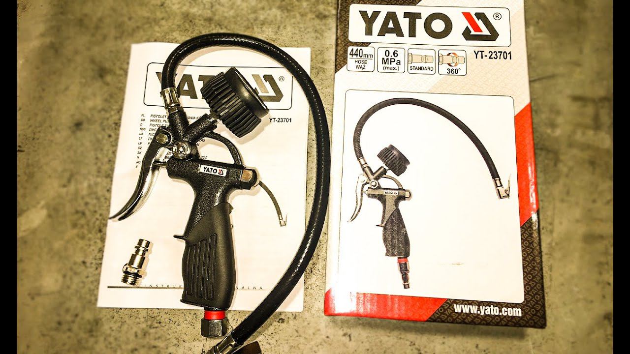 Пистолет для накачки шин YATO. Без этого инструмента в гараже не обойтись. Пневмопистолет для ......