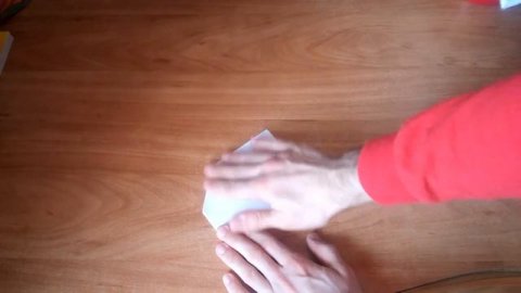 Оригами ширококрылый самолёт