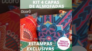 Kit com 4 Capas para Almofadas Decorativas Mandala Multicollor