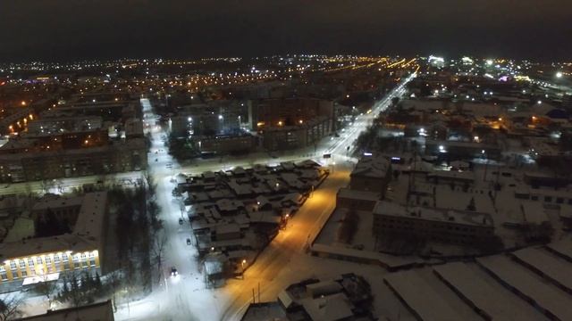 ЗИМНИЙ НОЧНОЙ ПЕТРОПАВЛОВСК/АЭРОСЪЁМКА НА ЗАКАЗ/ПЕТРОПАВЛОВСК и СКО