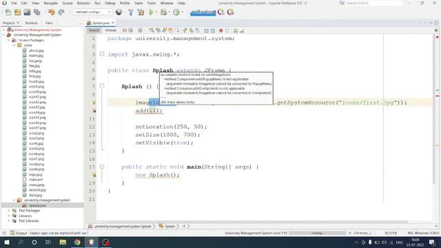 2/14 - University Management System | Java Project | Creating Splash Class смотреть онлайн