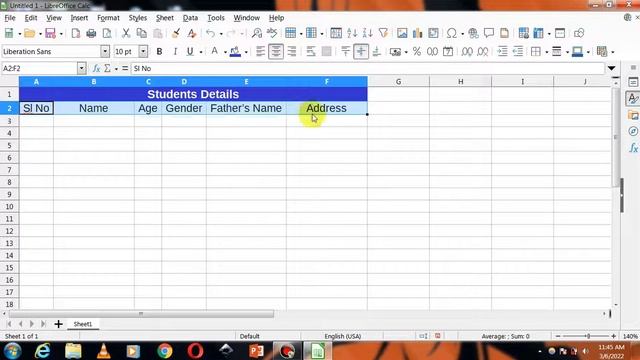 Data Entry using Form in Libreoffice Calc | Data Entry in Calc