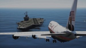 Боинг попытался приземлиться на авианосец