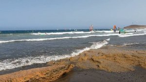 #2 Beach walk in Medano .  Tenerife.  Spain 4K