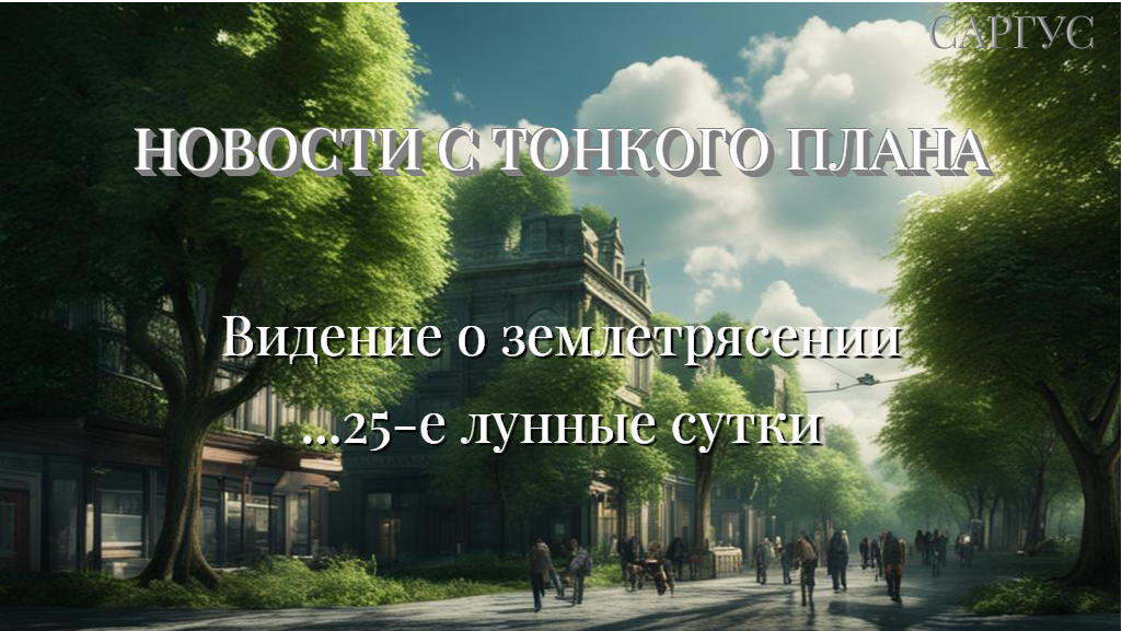 #134 Новости с тонкого плана. Моё видение о землетрясении. ...25-е лунные сутки.