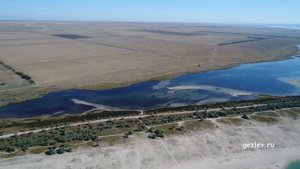 Пляж Беляус, Черноморский район, северная коса, с высоты птичьего полета