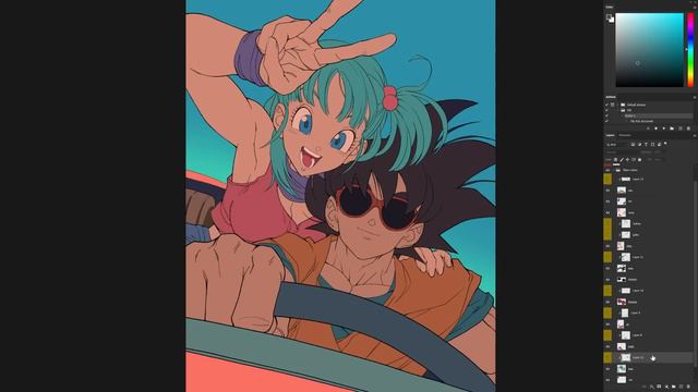 How to color your drawings - (Anime Cel-Shading method)