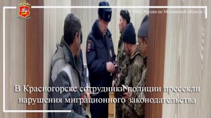 В Красногорске сотрудники полиции пресекли нарушения миграционного законодательства