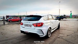 LADA Vesta SW на диких дисках Vossen LC106t // Пушечные ДИСКИ на Весту