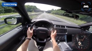 Range Rover Sport SVR FAST! Autobahn Test Drive POV - Acceleration & Top Speed