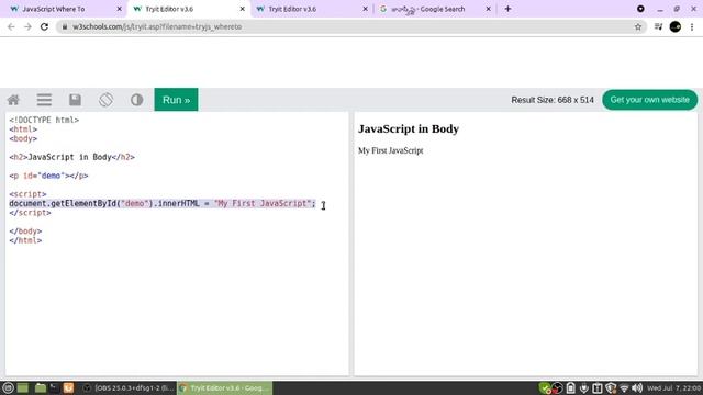 Javascript with w3schools part 2 || what, how, where || #hindi
