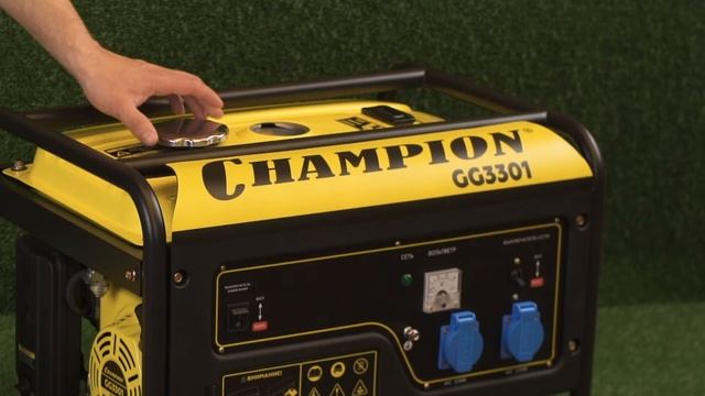 Видеоинструкция Champion: Бензиновый генератор из коробки, комплектность, подготовка, запуск