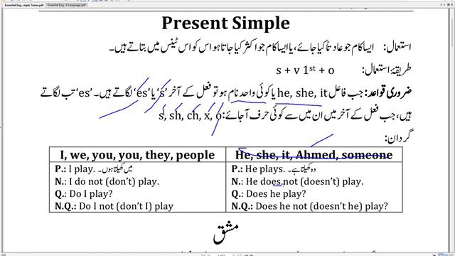 Essential English Grammar Class 8 - Present Simple Tense - English Grammar in Urdu смотреть онлайн