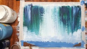 Как легко нарисовать водопад гуашью. Рисуем водопад поэтапно. Правополушарное рисование.