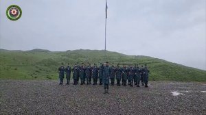 Флаг Азербайджана поднят над переданными Арменией сёлами, вошедшими в Газахский район Азербайджана