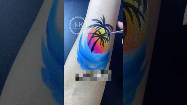 Dolphin Painting On Arm ?? #youtubeshorts #paintingtutorial #viral #trendingshorts