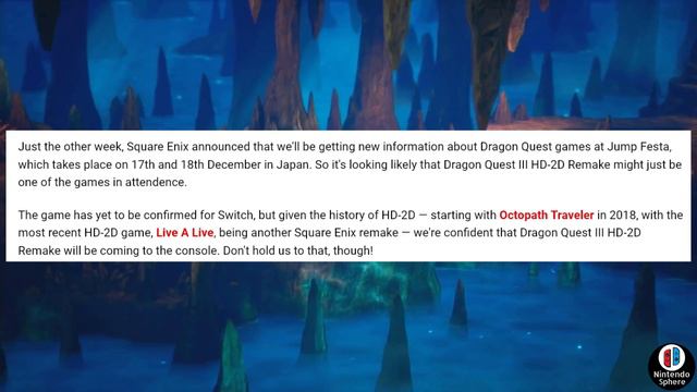 Dragon Quest III HD-2D Remake News Reveal Gameplay Trailer Nintendo Switch