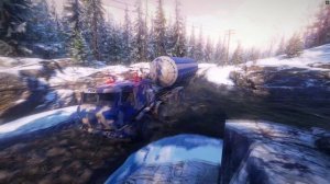 Провезли 8 тонн воды по сугробам в Snowrunner