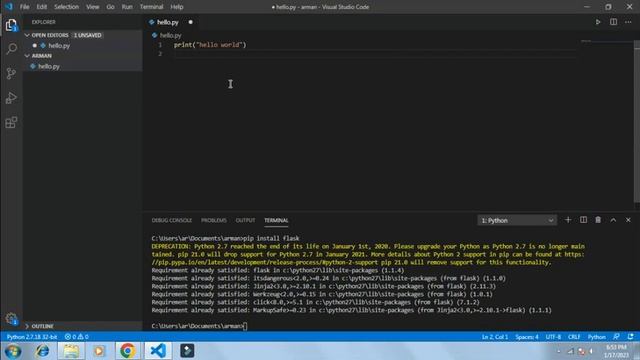 Python /  chapter = 1/  modules comments and pip