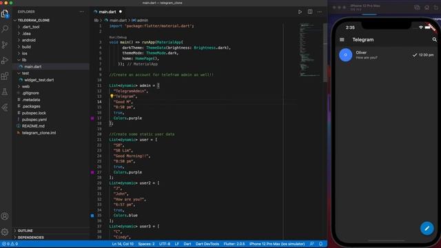 Telegram UI Clone | Build Flutter App From Scratch 2.0