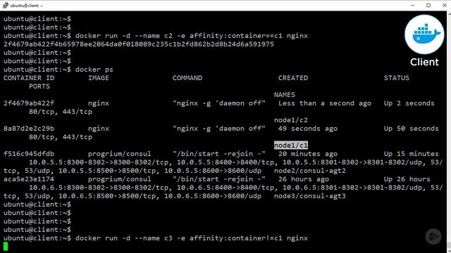 Native Docker Clustering - Affinity Filters смотреть онлайн
