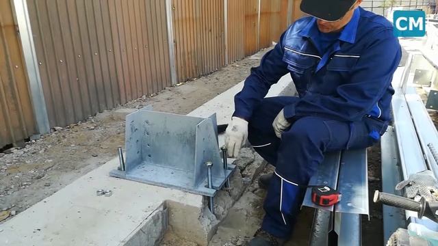 Монтаж каркаса ЛСТК. ч.8. Начинаем установку баз колонн.